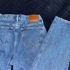 Straight Leg Blue Denim Jeans